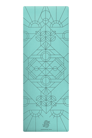 Pro Grip Deco Alignment - PU Yoga Mat (5mm) - Eucalyptus