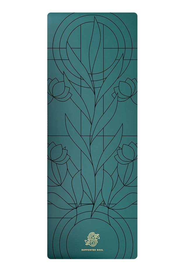 Pro Grip Organic Alignment - PU Yoga Mat (5mm) - Evergreen